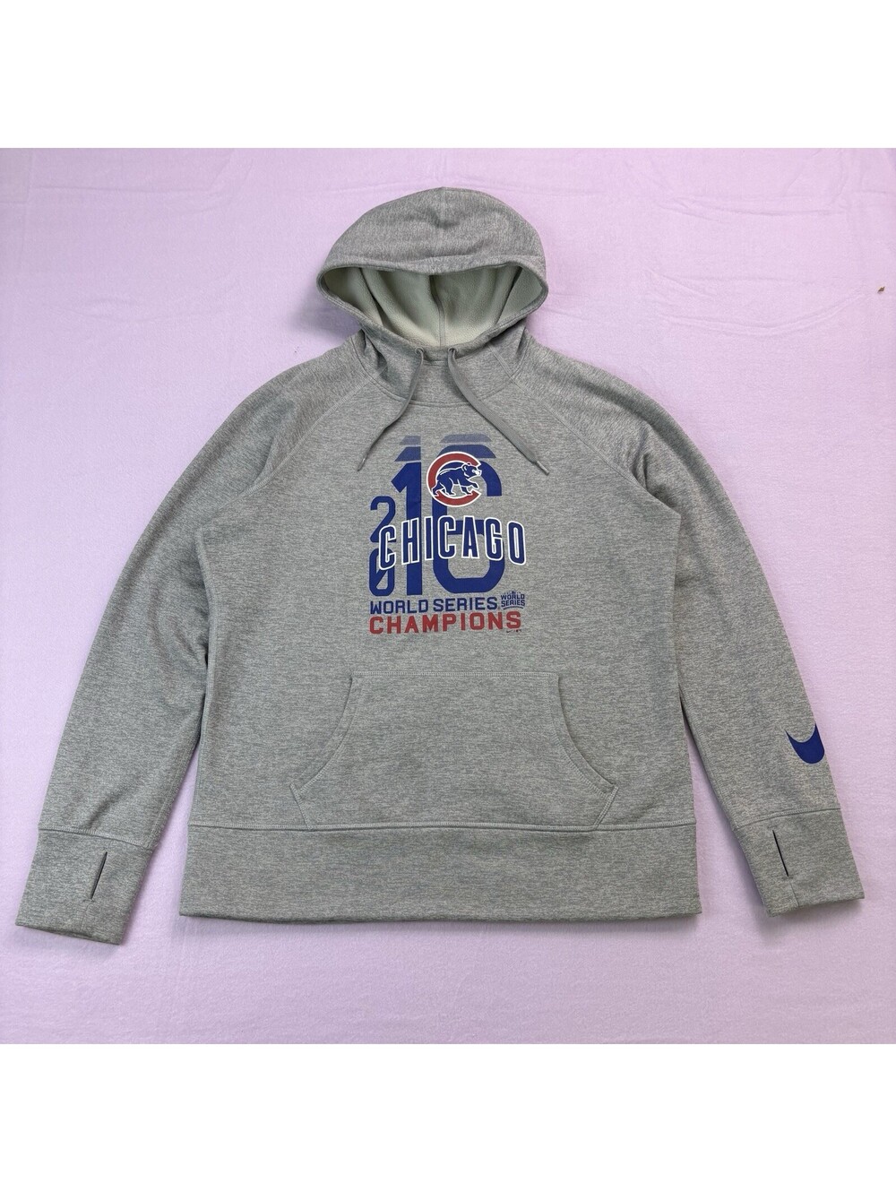 Chicago Cubs Pullover Hoodie Women’s Size Large Gray